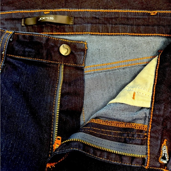 Joe's Icon Mid Rise Boot Cut Denim Jeans Clean Hem Dark Blue Lisa Wash Size 32 - Picture 11 of 12